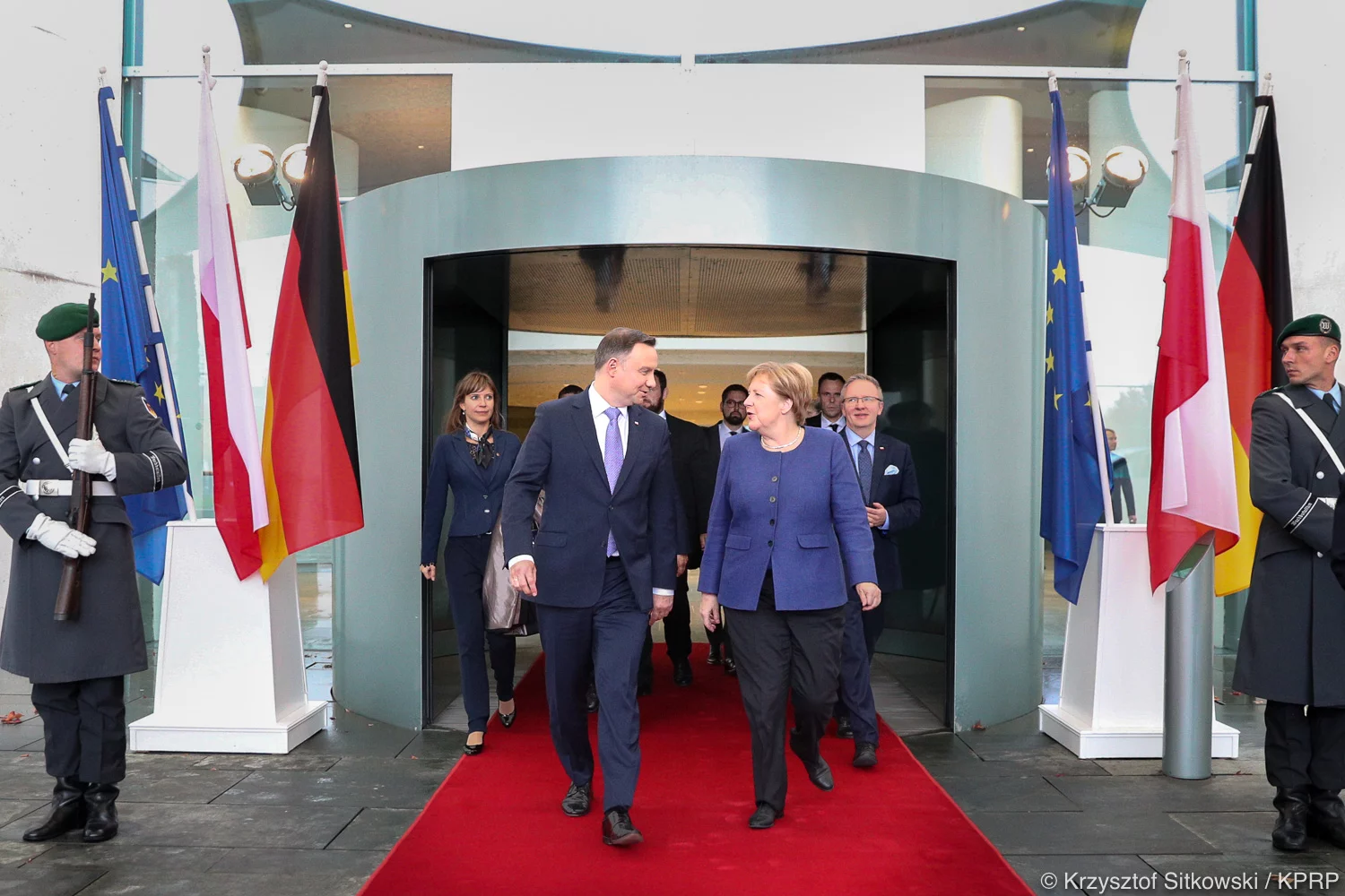 Andrzej Duda i Angela Merker