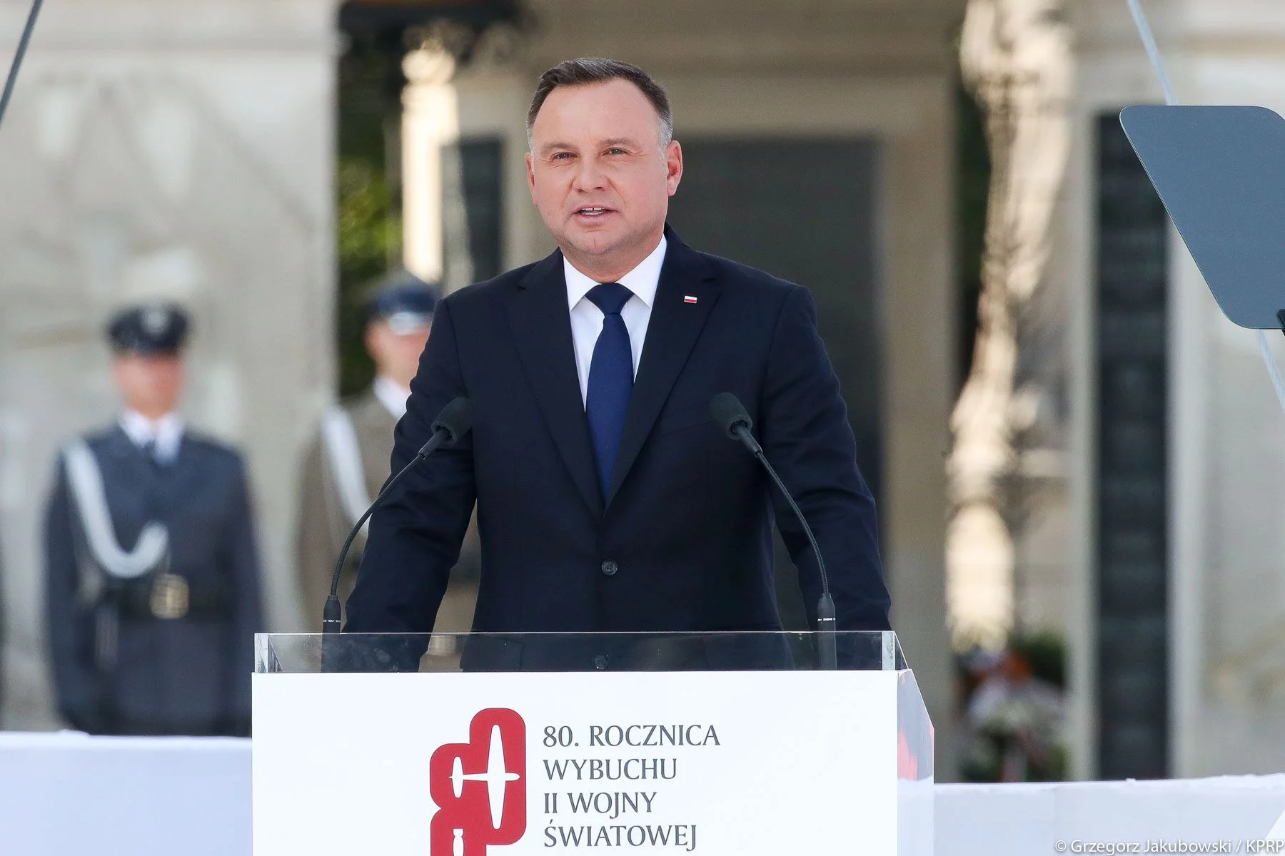 Prezydent Duda w trakcie obchodów rocznicy wybuchu II wojny światowej.