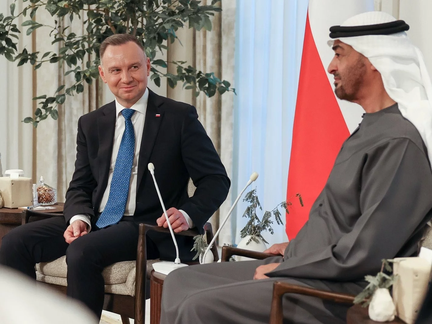 Prezydenci Andrzej Duda i Mohamed bin Zayed Al Nahyan