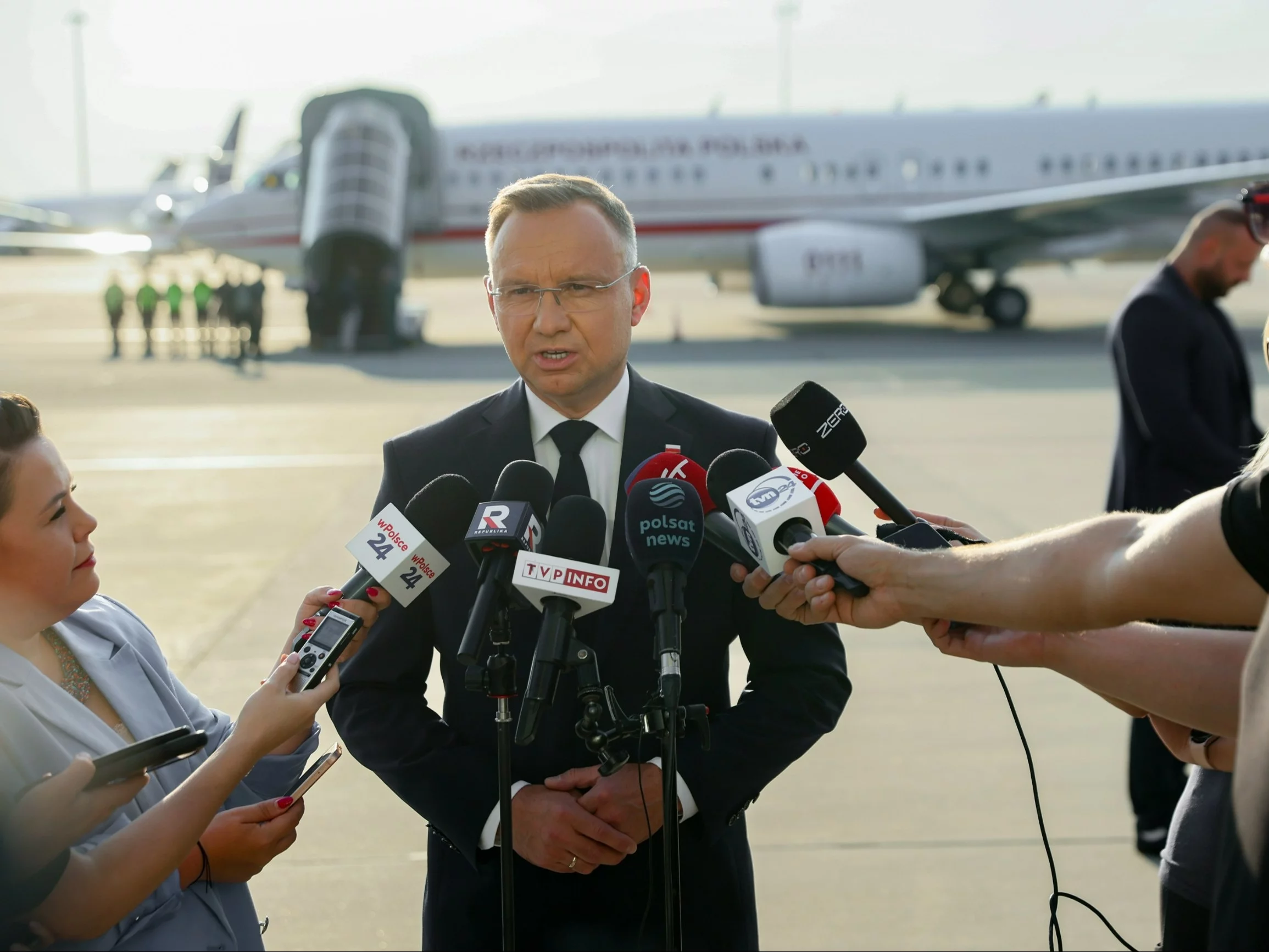 Andrzej Duda przed wylotem do USA