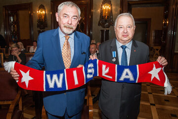 Prezydent Krakowa Jacek Majchrowski i Piotr Dunin-Suligostowski