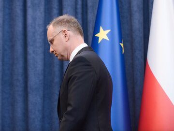 Prezydent RP Andrzej Duda podczas oświadczenia