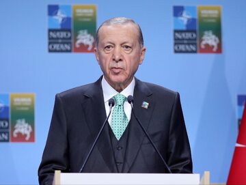 Prezydent Turcji Recep Tayyip Erdoğan na szczycie NATO