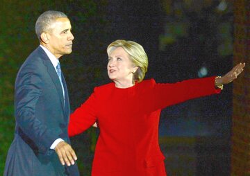 Prezydent USA Barack Obama i Hillary Clinton