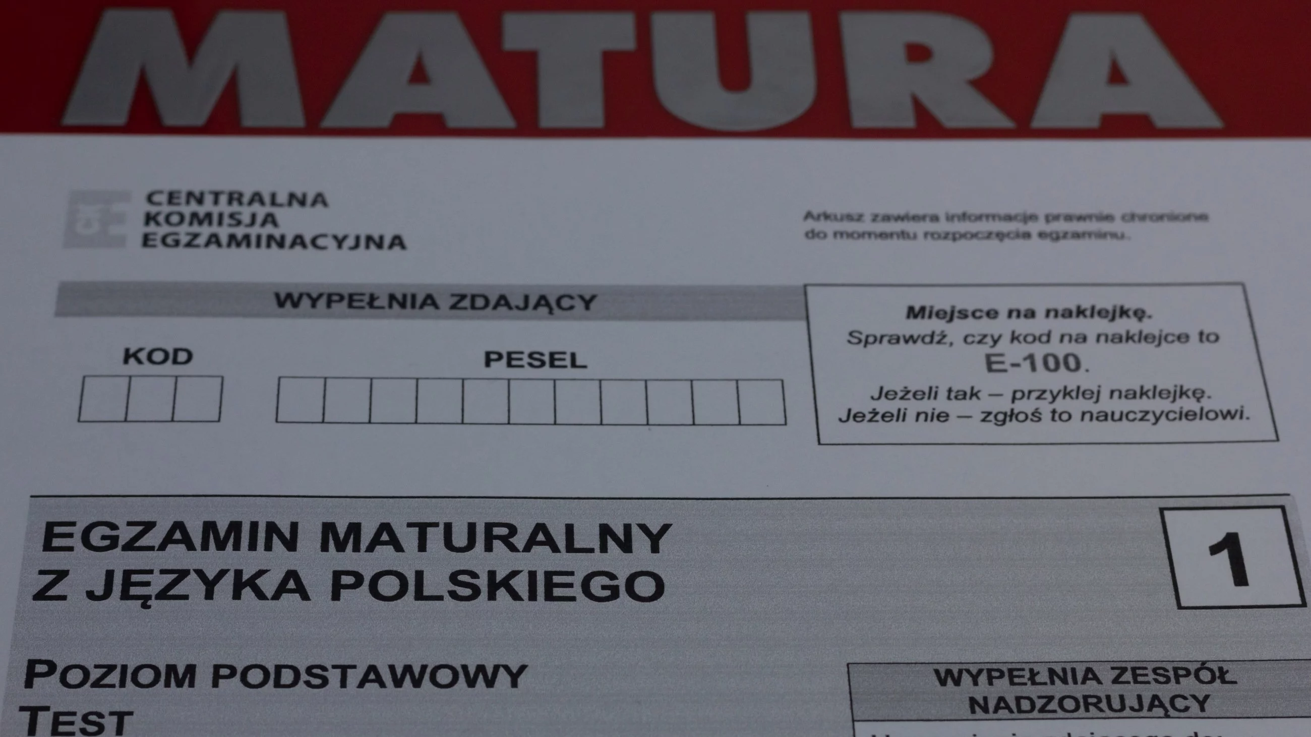 Matura z j. polskiego, zdjęcie ilustracyjne