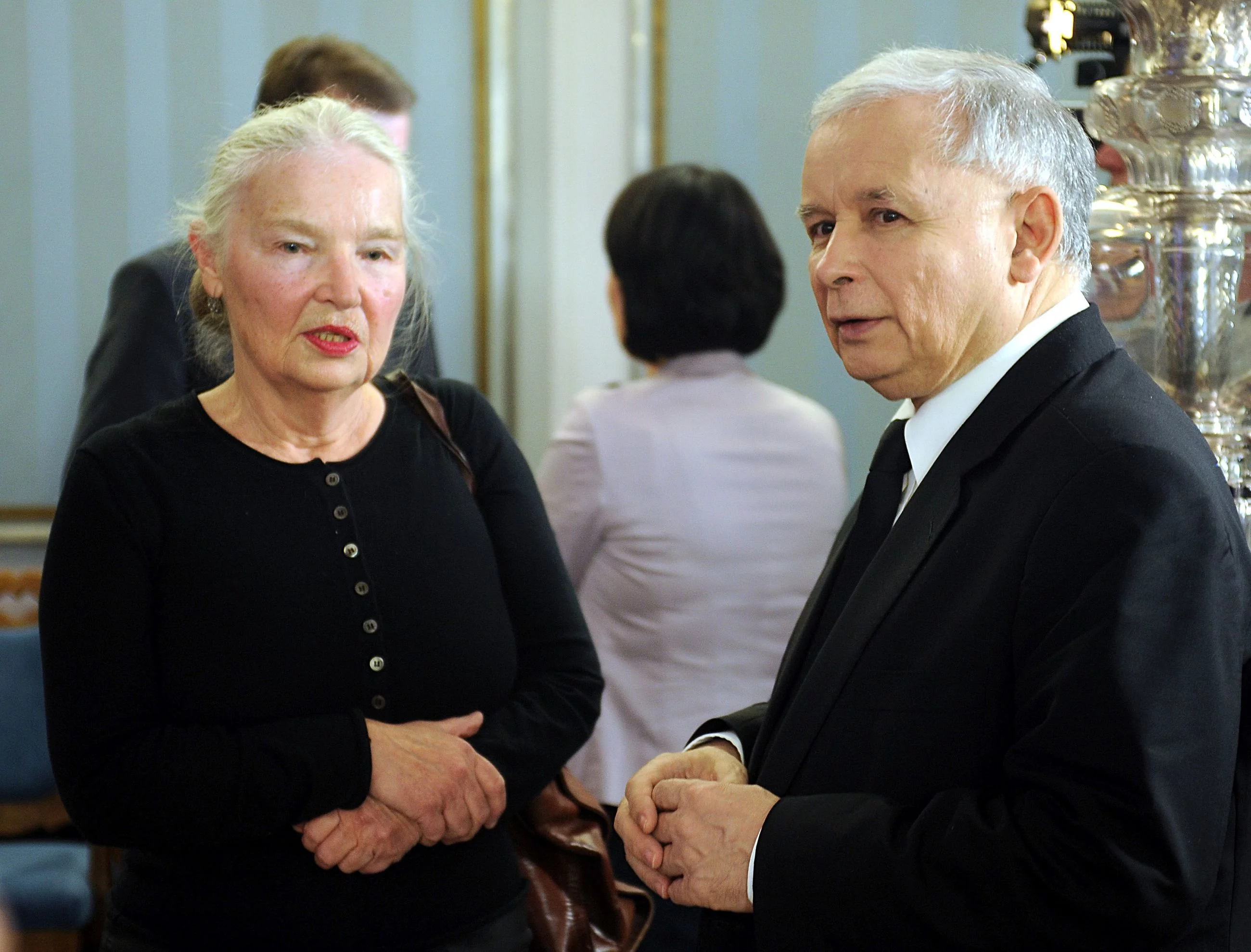 Prof. Jadwiga Staniszkis i Jarosław Kaczyński w 2012 roku