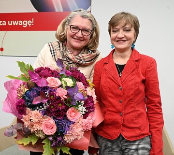 Prof. Sykut-Cegielska i Kamila Dratkowicz (HypoGenek)