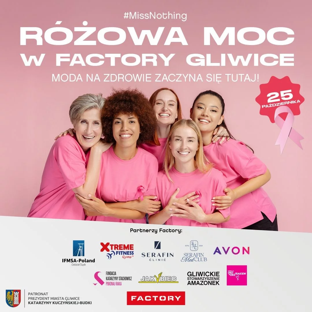 „Różowa moc w FACTORY Gliwice – moda na zdrowie zaczyna się tutaj”