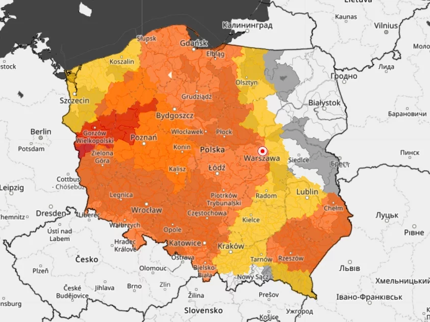 Ostrzeżenia IMGW przed zjawiskami meteo – stan na piątek, 5 sierpnia