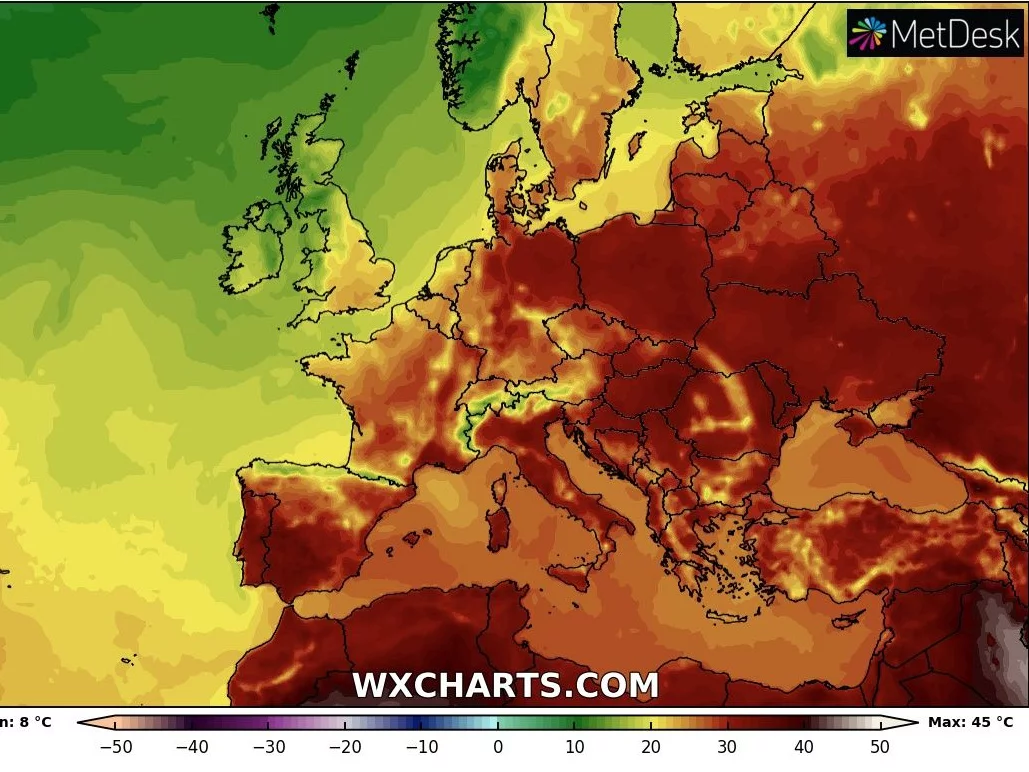 Prognoza temperatur na piątek 26 sierpnia