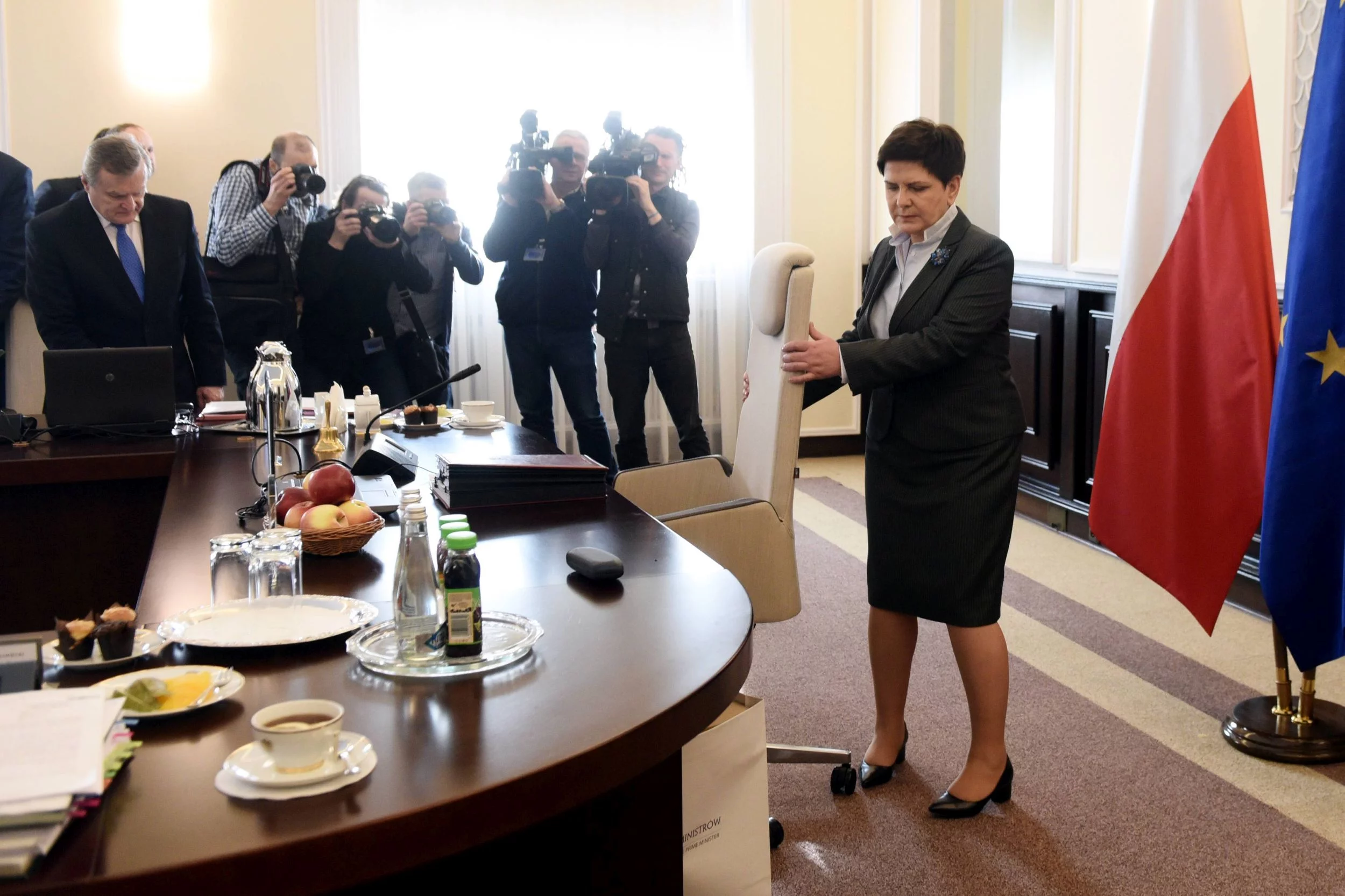 Premier Beata Szydło podczas posiedzenia rządu