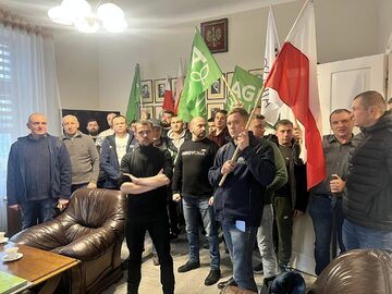 Protest Agrounii w siedzibie wojewody lubelskiego