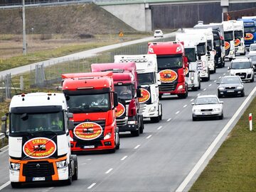 Protest kierowców ciężarówek