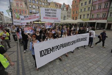 Protest mieszkańców Wrocławia, domagających się ukarania winnych śmierci Igora Stachowiaka