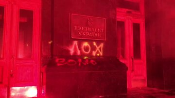 Protest nacjonalistów w Kijowie. Szturmowali siedzibę prezydenta
