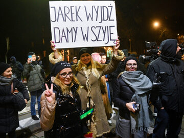 Protest pod domem Jarosława Kaczyńskiego