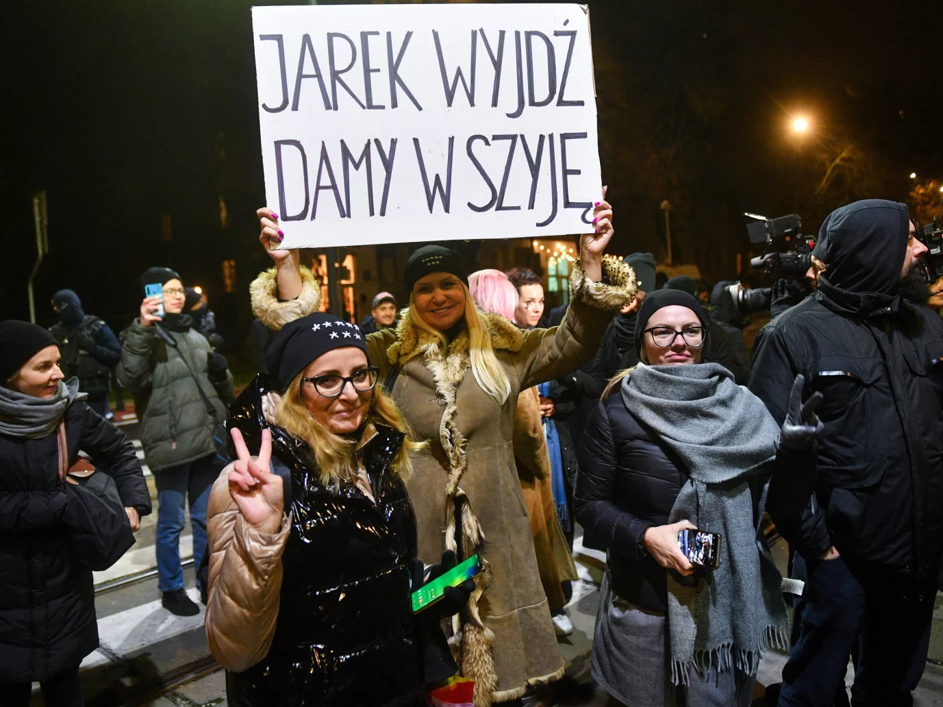 Protest pod domem Jarosława Kaczyńskiego