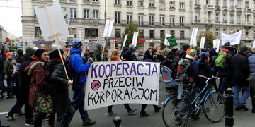 Protest przeciwko CETA w Warszawie