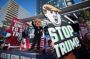 Protest przeciwko Donaldowi Trumpowi