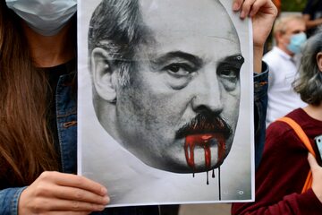 Protest przeciwko reżimowi Aleksandra Łukaszenki