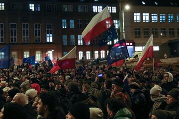 Protest przeciwko tzw. ustawie kagańcowej w Gdańsku