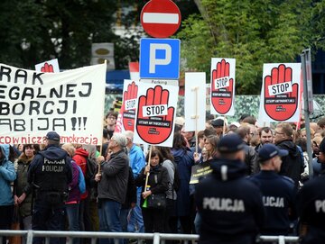 Protest przeciwników zaostrzenia prawa aborcyjnego