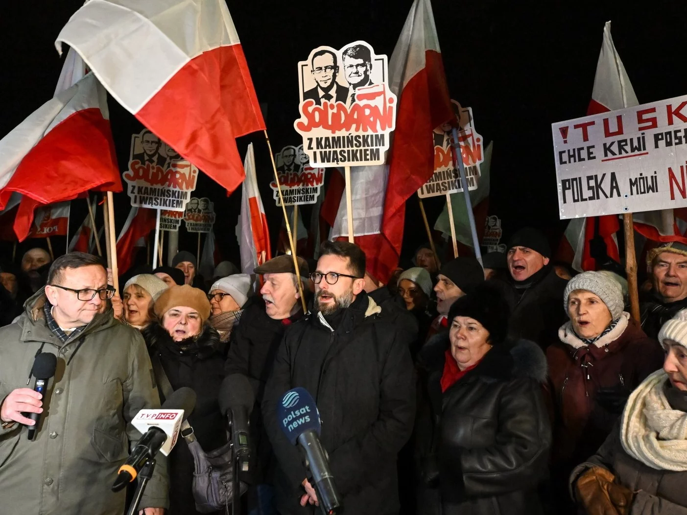 Protest przed Aresztem Śledczym w Radomiu