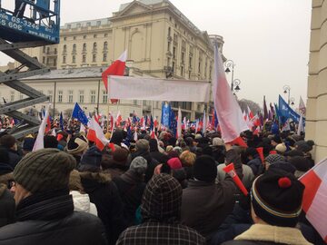 Protest przed Pałacem Prezydenckim