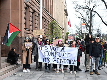 Protest przed siedzibą MSZ