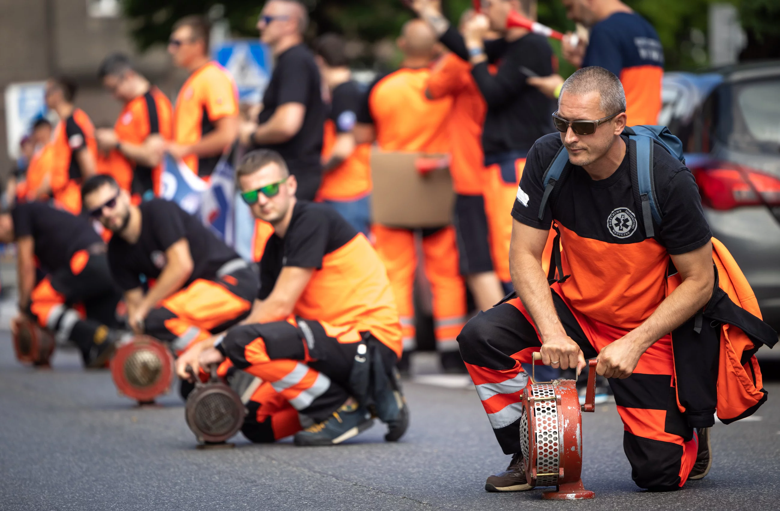 Protest ratowników medycznych z Katowic