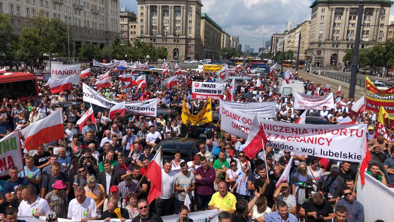 Protest rolników w Warszawie