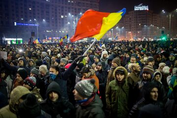 Protest w Bukareszcie