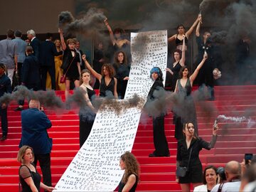 Protest w Cannes