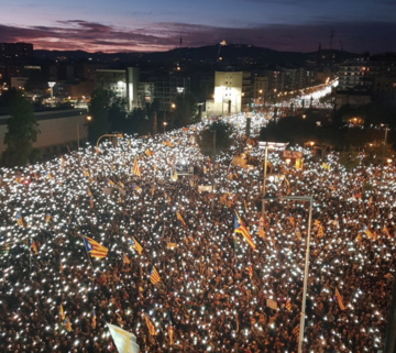 Protest w Katalonii