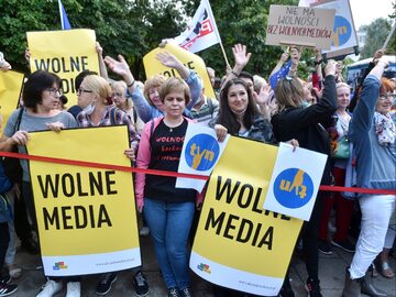 Protest w obronie wolnych mediów