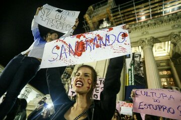 Protest w Rio de Janeiro