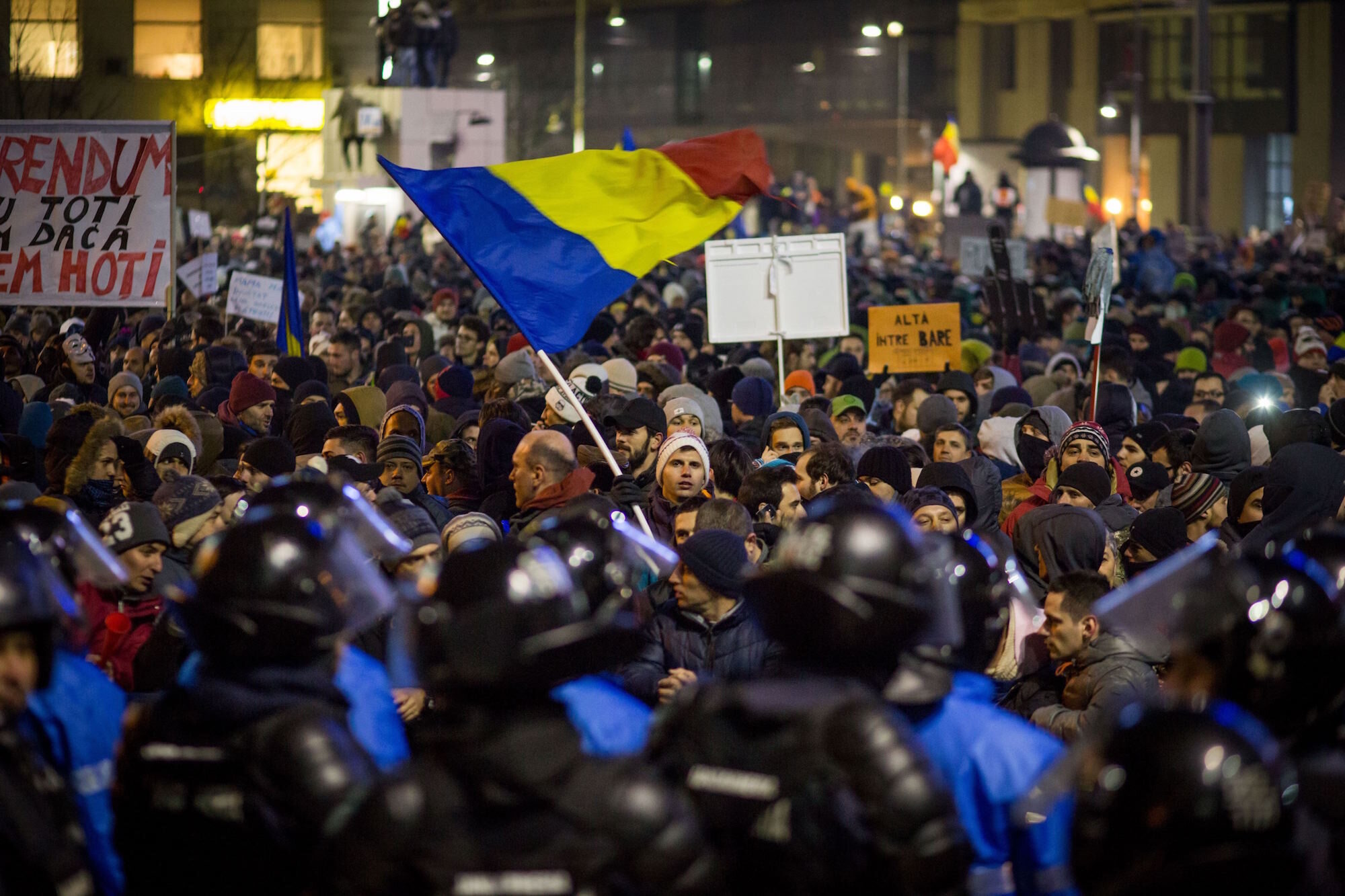 Protest w Rumunii
