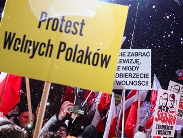 „Protest wolnych Polaków” w Warszawie