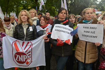 Protest ZNP w Krakowie