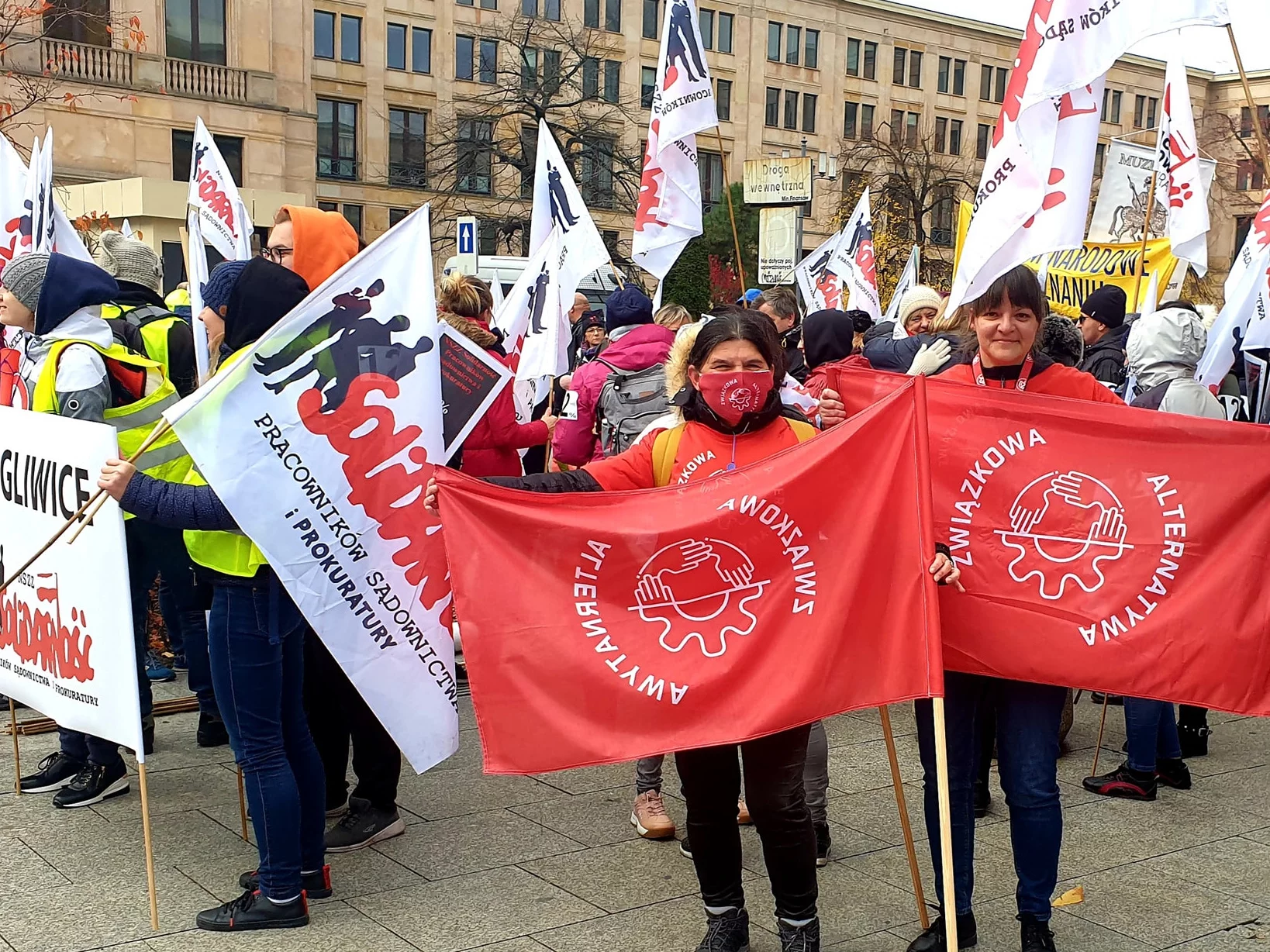 Protest przed Ministerstwem Finansów