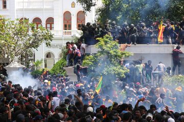 Protesty na Sri Lance