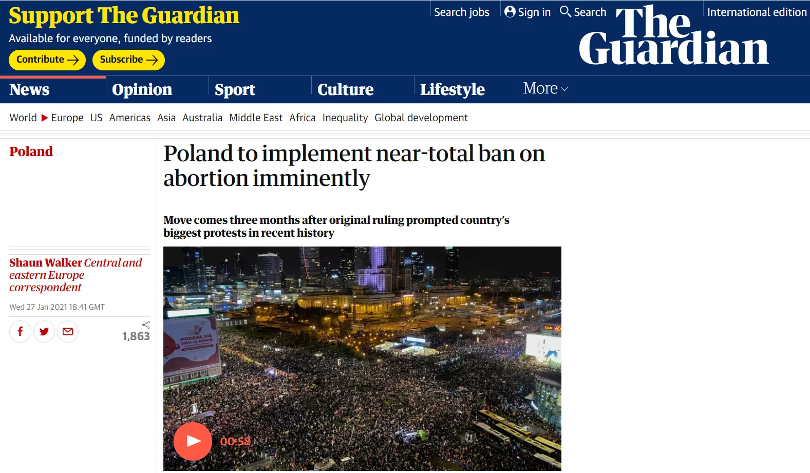 The Guardian o sytuacji w Polsce