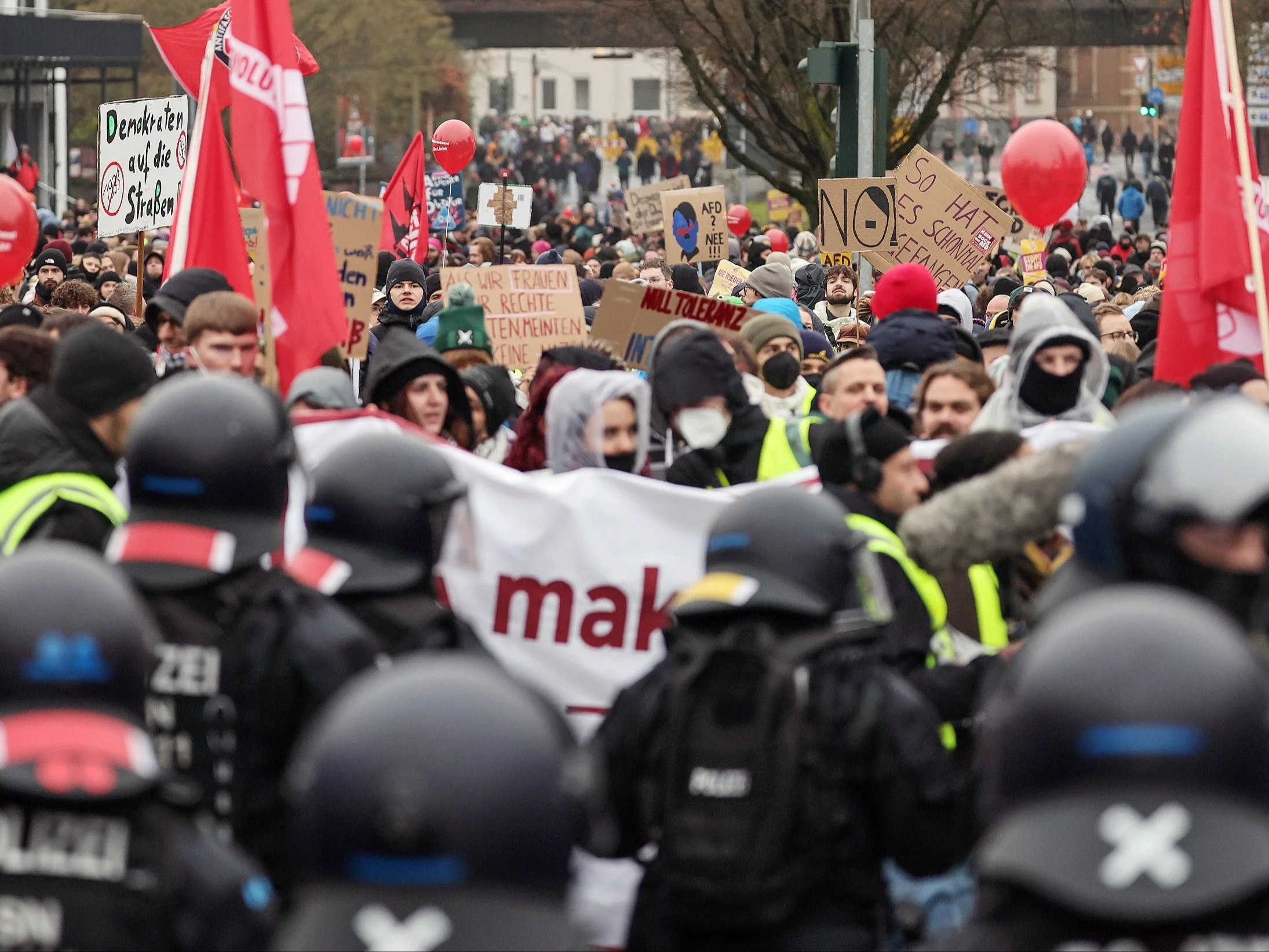 Demonstracja w niemieckim Gissen