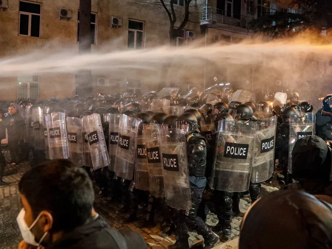 Protesty w Tbilisi