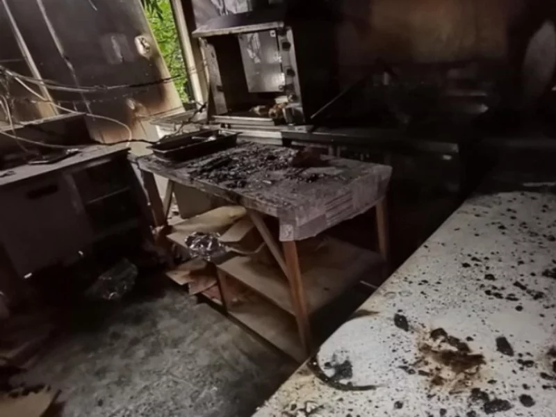 Zdjęcie lokalu po wybuchu