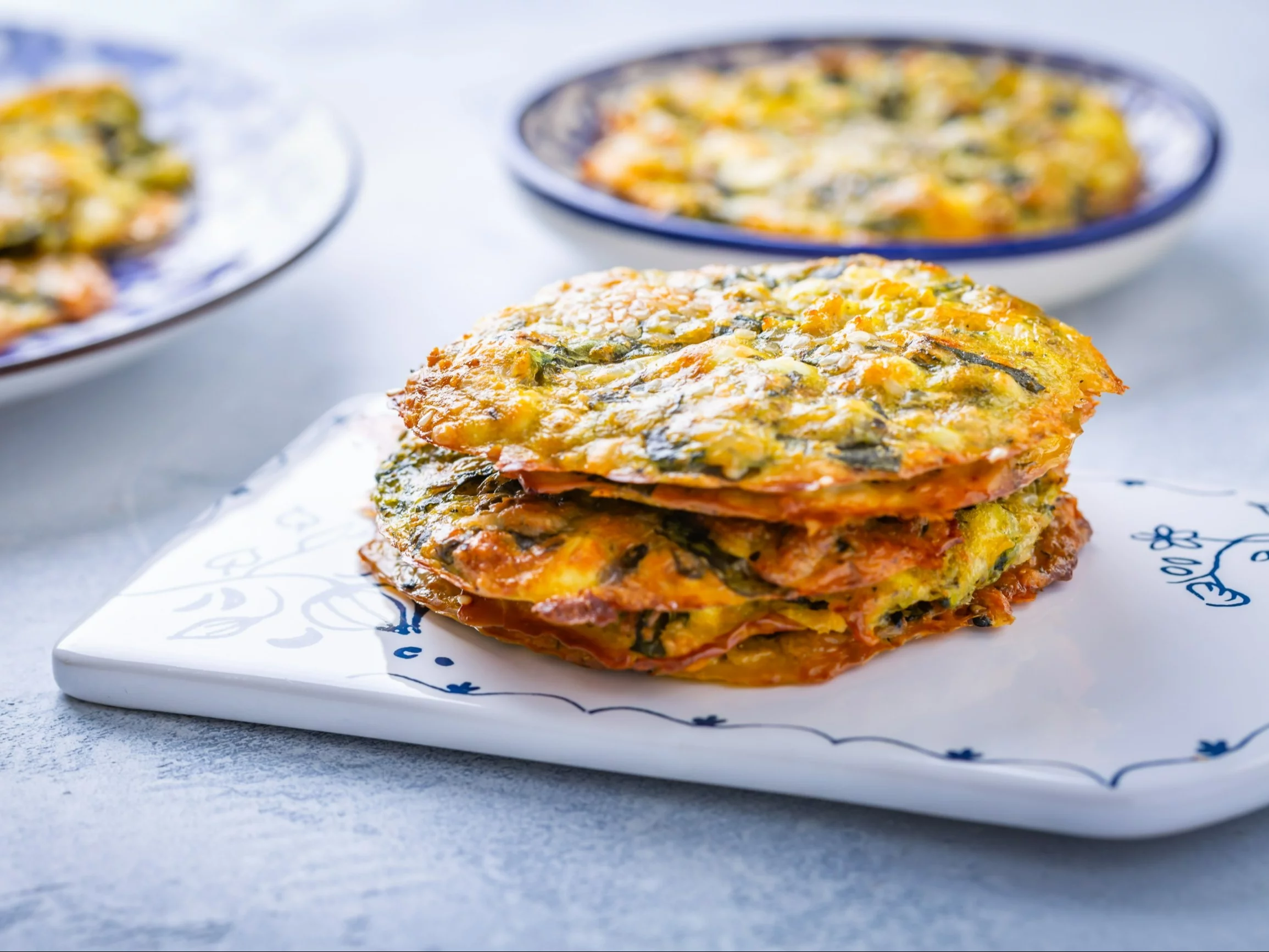 Placuszki z sera ze szpinakiem