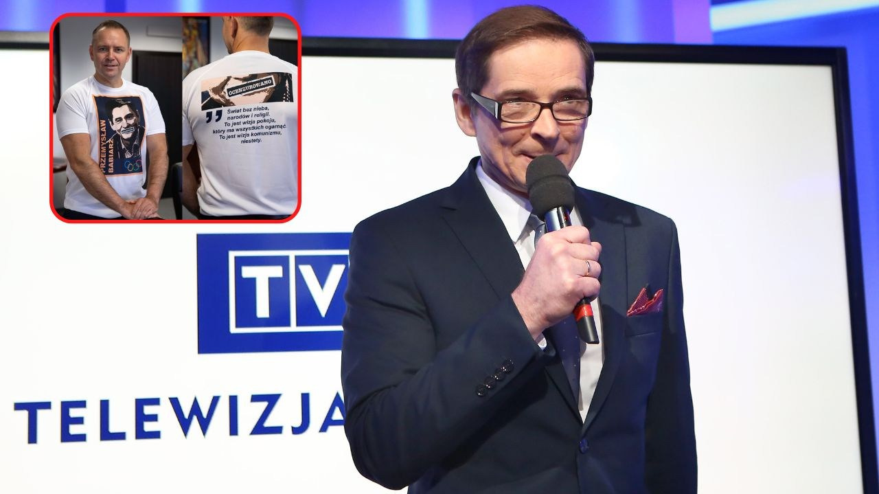 Prezes IPN w koszulce z wizerunkiem Przemysława Babiarza. „Ocenzurowano”