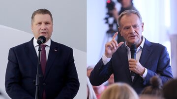 Przemysław Czarnek i Donald Tusk