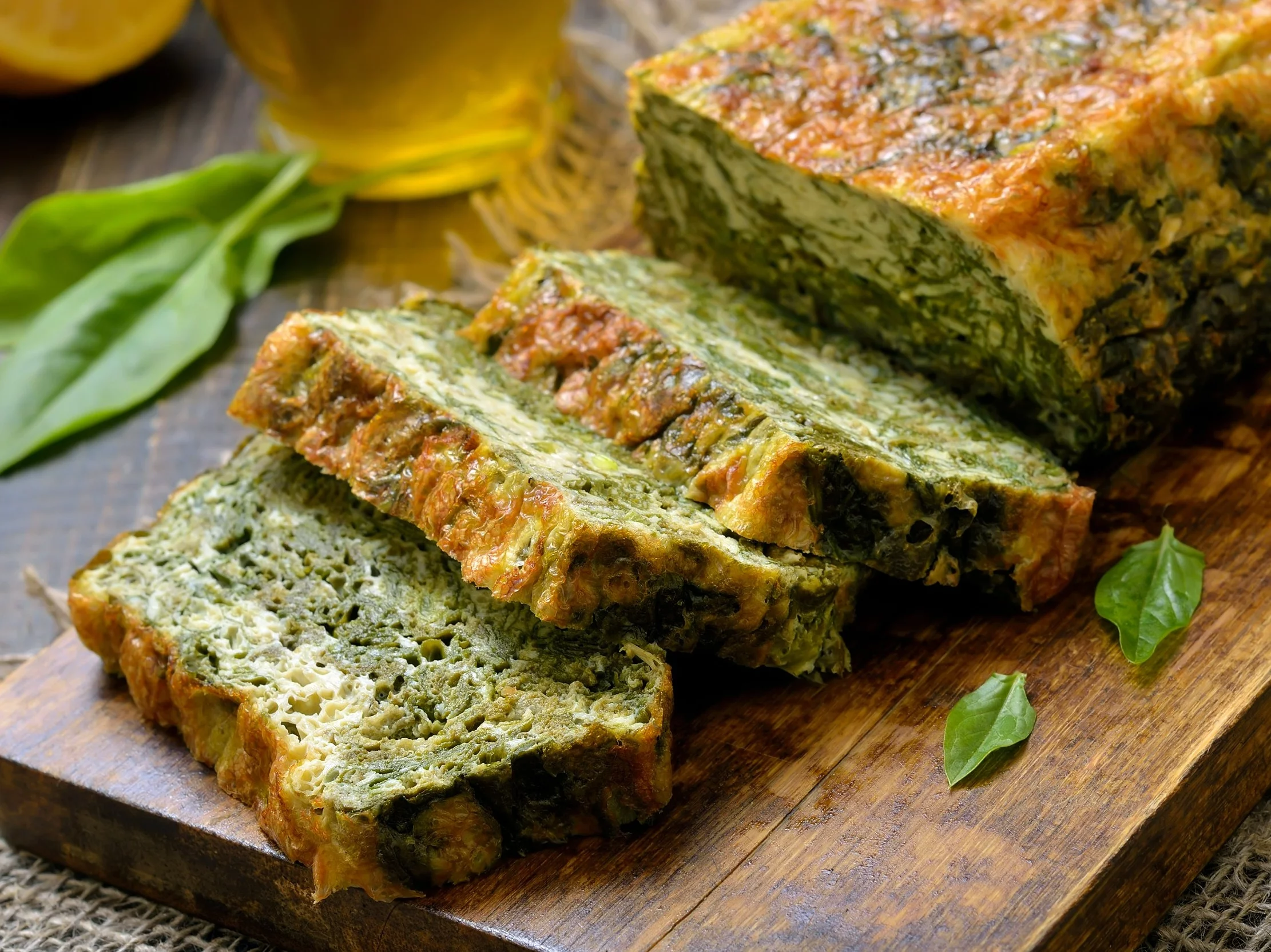 Chlebek szpinakowy