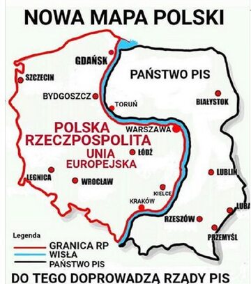 Przerobiona mapa Polski